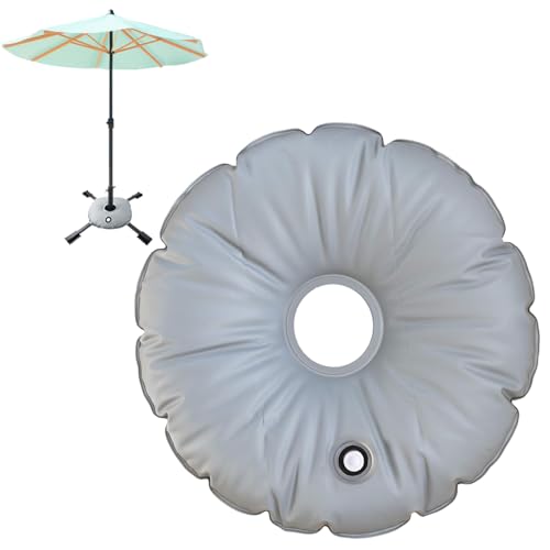 SROCHN Gewichte für Sonnenschirmständer 12L, PVC Schirmständer Gewichtstasche Wasser Faltbar Tragbar Wiederverwendbar, für Schirme Balkon Strand Terrasse von SROCHN