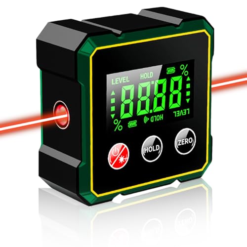 SROCHN Magnetic Digital LCD Winkelmesser mit Laser, Digitaler Neigungsmesser mit Vierseitigem Magnet, Type-C Schnittstelle IP54 Wasserdicht, für Holzarbeiten, Bau, Dekoration SROCHN Magnetic Digital LCD Winkelmesser mit Laser, Digitaler Neigungsmesser mit Vierseitigem Magnet, Type-C Schnittstelle IP54 Wasserdicht, für Holzarbeiten, Bau, Dekoration von SROCHN