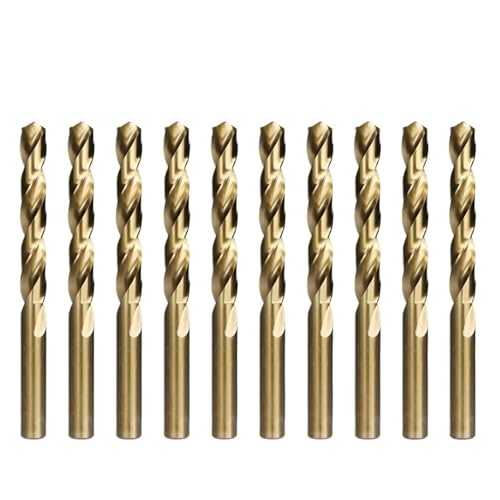 SROUPSUTKK 1,0–13 mm Kobaltbeschichteter Spiralbohrer-Set HSS M35 Pistolenbohrer for Holz-/Metall-Lochschneider, Elektrowerkzeuge Bohrer(12.5mm,10pcs) von SROUPSUTKK