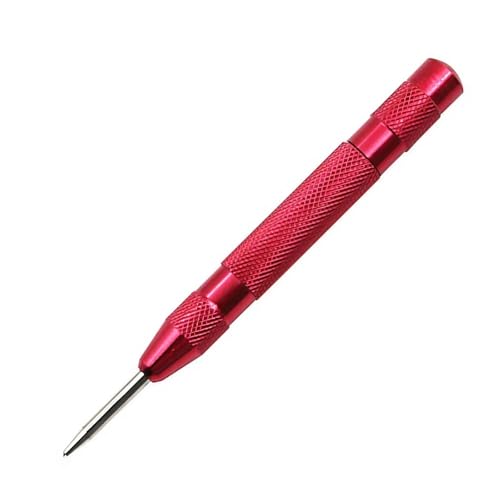 SROUPSUTKK 1 Stück 5 Zoll automatischer Körner – Hochleistungs-Stanzwerkzeug aus Stahl for Feder for Metall, Holz, Glas, Kunststoff Bohrer(Red) von SROUPSUTKK