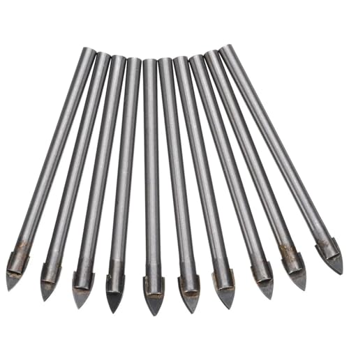 SROUPSUTKK 10 Pcs Kreuz Bohrer Bits 6mm Spitze for Glas Keramik Fliesen Drillinf Elektrische Power Werkzeuge Zubehör Bohrer SROUPSUTKK 10 Pcs Kreuz Bohrer Bits 6mm Spitze for Glas Keramik Fliesen Drillinf Elektrische Power Werkzeuge Zubehör Bohrer von SROUPSUTKK