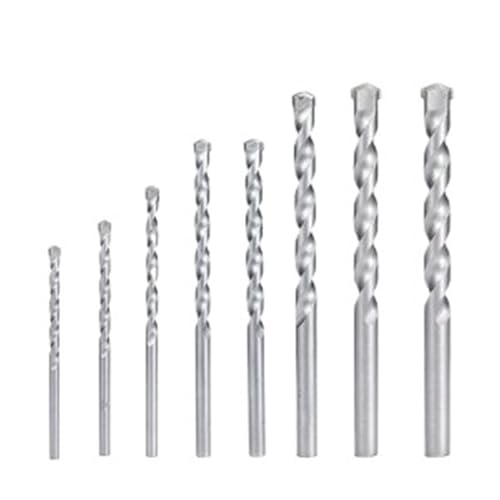 SROUPSUTKK 3-10 mm Wandbohrer, Mauerwerksbohrer, Hartmetall-Pistolenbohrer for Bohren von Ziegeln, Beton, Marmor, Fliesen und Steinen Bohrer(8pcs) von SROUPSUTKK