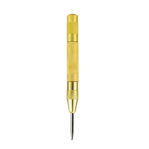 SROUPSUTKK Automatischer Körner, allgemeine Holzbearbeitung, Metallbohrer, verstellbar, federbelastet, automatisches Stanzwerkzeug, Handwerkzeuge for Metall, Holz, Glas Bohrer(Yellow) von SROUPSUTKK