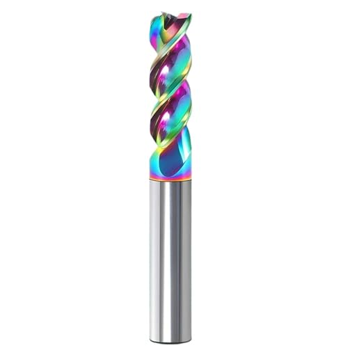 SROUPSUTKK DLC-farbbeschichteter Hochglanz-Aluminium-Fräser, spezieller CNC-U-Nut-Integral-Schaftfräser aus Wolframstahl for 3 Schneiden, Hartmetall Bohrer(35MM_2.5X4X50) von SROUPSUTKK