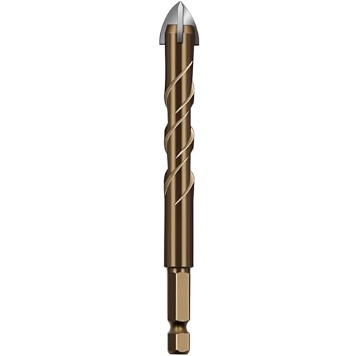 SROUPSUTKK Kreuz-Sechskant-Fliesenbohrer, Glas, Keramik, Beton, Lochöffner, Legierung, Dreieckbohrer, Größe 3/4/5/6/8/10/12 mm Bohrer(10MM) von SROUPSUTKK