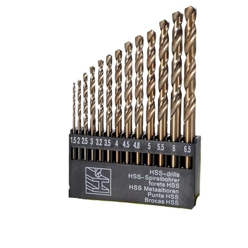 SROUPSUTKK Metrisches Bohrerset, 13-teilig (3/16"-1/2"), for Glas, Metall, Fliesen, Beton, professionelle Wolframkarbid-Bohrspitze, Arbeits-Elektrowerkzeug Bohrer von SROUPSUTKK