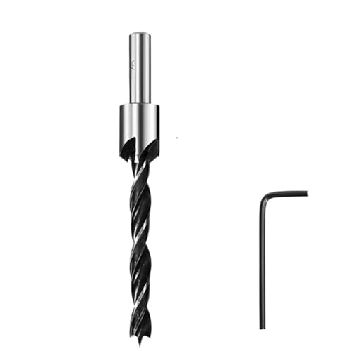 SROUPSUTKK Senker Bohrer Set Reibahle Holzbearbeitung Fase Pliot Loch Cutter Schraube 4/5/6/7/8/10mm HSS Bohrer(7MM Silver) von SROUPSUTKK