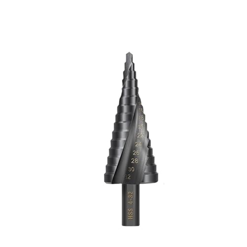 SROUPSUTKK Stufenbohrer, Metallbohrer, 4–12/20/32 mm, 6–30, HSS-Kobalt-Stufenkegelbohrer, Holz-/Metall-Lochschneider, Bohrwerkzeug Bohrer(4-32mm) von SROUPSUTKK