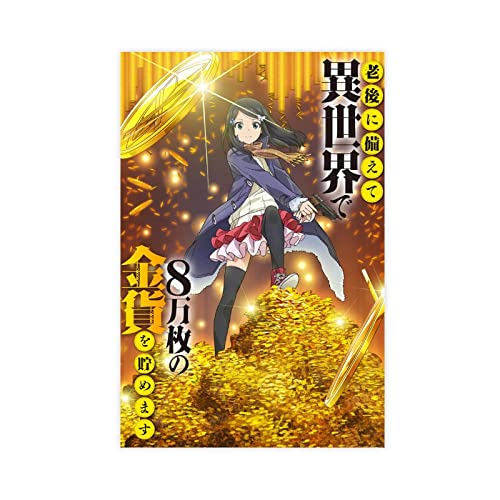 Anime Saving 80.000 Gold in Another World for My Retirement Leinwandposter Wandkunst Dekor Druck Bild Gemälde für Wohnzimmer Schlafzimmer Dekoration Rahmen: 40 x 60 cm von SRPM