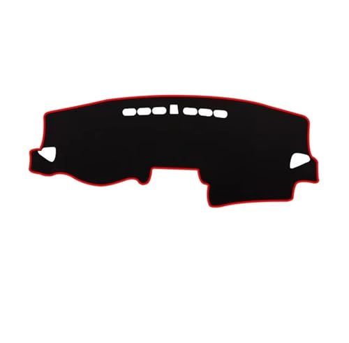 Armaturenbrett-Abdeckmatte Für Hyundai Für Kona 2017-2023 Dashmat Dashboard Abdeckung Matte Teppich Anti-Glare Sonnenschutz Schützen Kissen Teppich Zubehör Dashboard Cover Pad(Black(Red Edge)LHD) von SRQORT