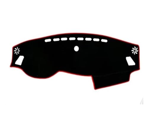 Armaturenbrett-Abdeckmatte Für Kia Für Optima K5 2016-2020 Dashmat Sonnenschutz Schutz Teppich Kissen Blendfreie Armaturenbrettabdeckung Teppichmatte Dashboard Cover Pad(Black(Red Edge) LHD) von SRQORT