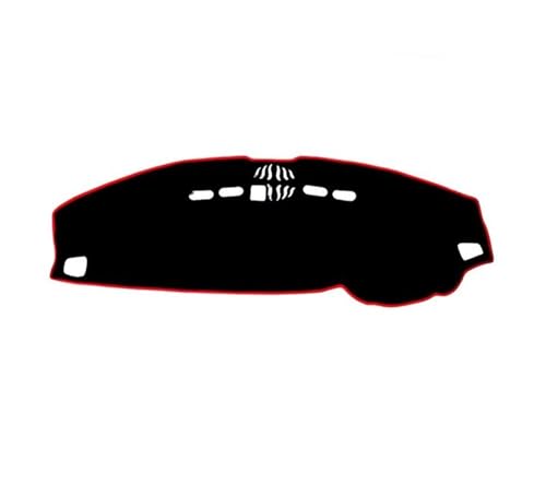 Armaturenbrett-Abdeckmatte Für Land Für Rover Für Range Für Sport L320 2006-2009 FÜR Discovery 3 4 Armaturenbrett-Abdeckungsmatte Sonnenschutzdach Teppich Dashboard Cover Pad(Black(Red Edge)RHD) von SRQORT