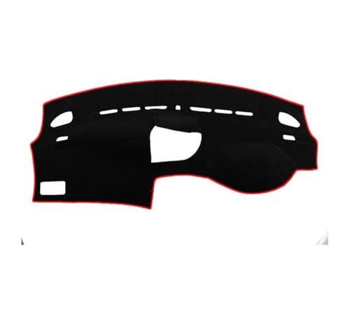 Armaturenbrett-Abdeckmatte Für Peugeot 307 307SW 307CC 2002-2007 2008 Armaturenbrett-Abdeckung, Pad, Matte, Dash Sonnenschutzdach, Schützen, Teppich Dashmat Dashboard Cover Pad(Black(Red Edge)RHD) von SRQORT