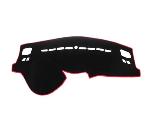 Armaturenbrett-Abdeckmatte Für Peugeot 308 308SW 308GTI T7 2007-2013 408 Dashmat Teppich Sonnenschutz Schutz Kissen Zubehör Dashboard Abdeckung Dash Matte Dashboard Cover Pad(Black(Red Edge) LHD) von SRQORT