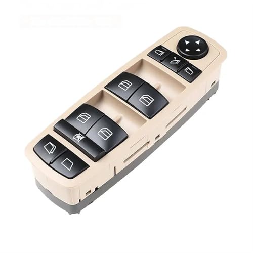 Auto Fensterschalter 3-farbiger Fenster-Hauptschalter Für Benz ML350 W251 X164 GL450 R350 A2518300390 2518300390 Power Fensterschalter(Beige) von SRQORT