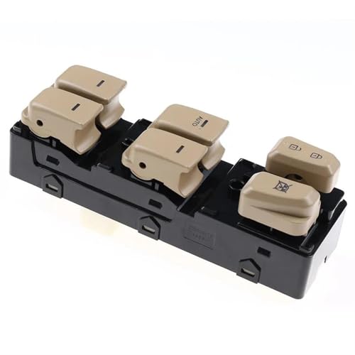 Auto Fensterschalter 93570-3S000 Vorne Links Power Master Fenster Schalter Auto 935703S000 Für Hyundai Für Sonata 2011-2015 Power Fensterschalter(Beige) von SRQORT