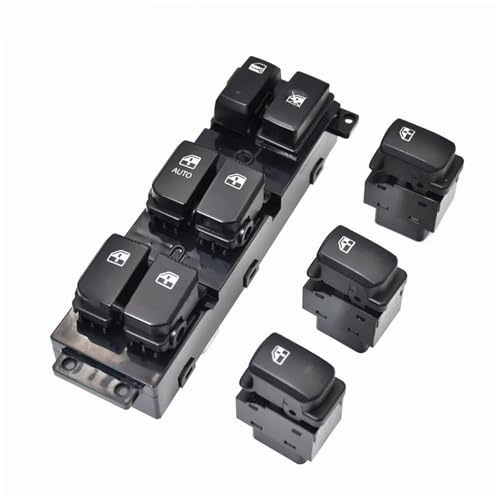 Auto Fensterschalter Für Hyundai Für Santa Für Fe CM 93570-2B000S4 371491-110 2007-2011 Vorne Links Master Power Fenster Schalter Control Taste Power Fensterschalter(AUTO set) von SRQORT