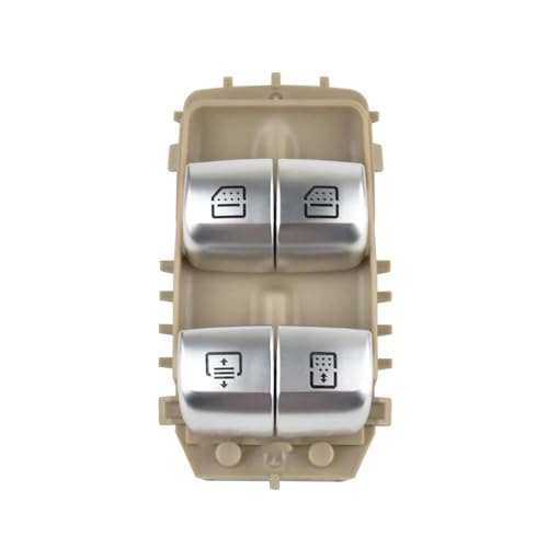 Auto Fensterschalter Für Mercedes Für Benz W222 S550e S600 S63 Power Fenster Control Schalter Regler Taste Schwarz Beige 2229051505 Power Fensterschalter(Beige) von SRQORT