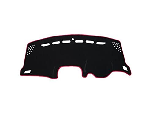 Dashboard Cover Auto Dashboard Vermeiden Licht Pad Instrument Plattform Schreibtisch Abdeckung Matten Teppiche Für Jeep Für Renegade 2016-2019 Armaturenbrettabdeckung(Rechtslenker, rote Seite) von SRQORT