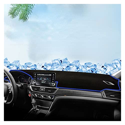 Dashboard Cover Für Accord X 10th 2018-2022 Auto Dashboard Abdeckung Matte Sonnenschutz Pad Instrument Panel Teppiche Trim Schutz Zubehör Armaturenbrettabdeckung(LHD Blue 18-22) von SRQORT
