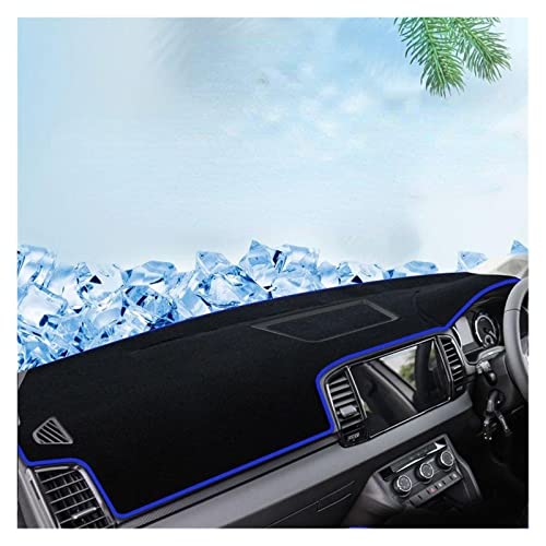 Dashboard Cover Für Skoda Für Karoq 2017-2022 Auto Dashboard Vermeiden Licht Pad Instrument Plattform Schreibtisch Abdeckung Matte Teppiche Borte Armaturenbrettabdeckung(Rechtslenker, Blaue Seite) von SRQORT