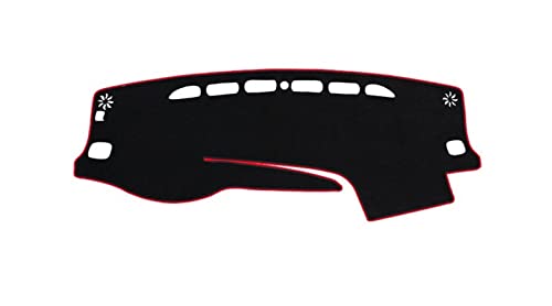 Dashboard Cover Für Toyota Für Highlander 2015-2018 Auto Dashboard Abdeckung Matte Vermeiden Licht Pad Instrument Plattform Schreibtisch Teppiche Armaturenbrettabdeckung(Linkslenker, rote Seite) von SRQORT