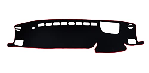Dashboard Cover Für Toyota Für Highlander Für XU70 2020 2021 2022 2023 Auto Dashboard Sonnenschutz Abdeckung Matte Instrument Schreibtisch Teppiche Armaturenbrettabdeckung(A Red Side RHD) von SRQORT