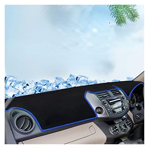 Dashboard Cover Für Toyota Für RAV4 2009-2013 Auto Dashboard Vermeiden Licht Sonnenschutz Pad Instrument Plattform Schreibtisch Abdeckung Matte Teppiche Armaturenbrettabdeckung(Rechtslenker, blaue Sei von SRQORT