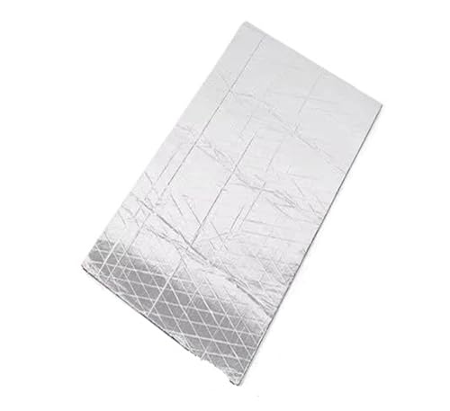 Matte Auto Dämmung Dicke 5 mm 8 mm 10 mm 50 x 30 cm Auto Automotive Wärmedämmung Sound Deadener Pad Straße Lärm Dämpfer thermische Matte(5mm Aluminum) von SRQORT