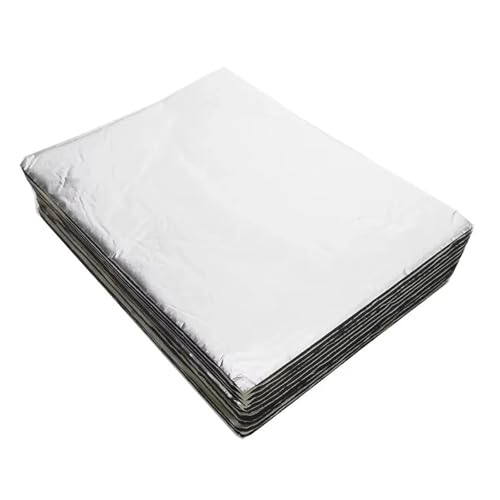 Matte Auto Dämmung Mehrzweck-Autoabdeckung aus selbstklebender Schalldämmung Baumwolle und Aluminiumfolie Geräuschreduzierung, 25 x 18,5 cm, 10 Stück von SRQORT