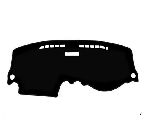 SRQORT Armaturenbrett-Abdeckmatte Für Chevy Für Aveo Kalos Für Lova 2003-2011 Anti-Glare Dashboard Abdeckung Matte Pad Innen Dashmat Sonnenschirm Teppich Dashboard Cover Pad(Black(Black Edge) RHD) von SRQORT
