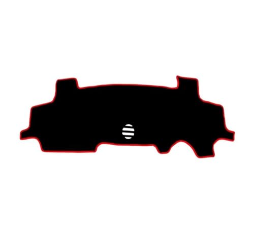 SRQORT Armaturenbrett-Abdeckmatte Für Citroen C1 2005-2014 Auto Dashboard Abdeckung Pad Matte Sonnenschirm Teppich Zubehör Dashboard Cover Pad(Black(Red Edge) LHD) von SRQORT