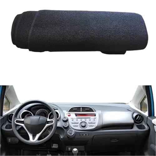 SRQORT Armaturenbrett-Abdeckmatte Für Fit Für Jazz 2009–2013 Shuttle 2011–2014 LHD RHD Auto-Armaturenbrett-Abdeckung,-Matte, Teppich, Cape-Kissen, Sonnenschutz Dashboard Cover Pad(Yellow LHD) von SRQORT