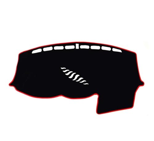 SRQORT Armaturenbrett-Abdeckmatte Für Ford Für Focus MK3 2012-2018 Armaturenbrettabdeckung Armaturenbrettmatte Pad Dashmat Sonnenschutz Teppichschutz Zubehör Dashboard Cover Pad(Black(Red Edge) LHD) von SRQORT