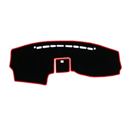 SRQORT Armaturenbrett-Abdeckmatte Für Hyundai Für Santa Fe 2007-2012 cm Dashmat Dashboard Abdeckung Pad Matte Sonnenschirm Schützen Kissen Teppich Dashboard Cover Pad(Black(Red Edge) RHD) von SRQORT