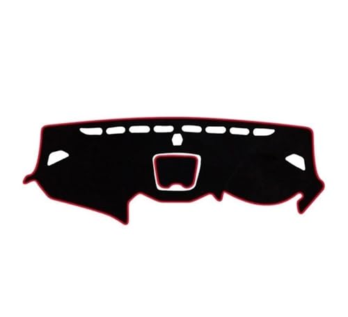 SRQORT Armaturenbrett-Abdeckmatte Für Hyundai Für Santa Fe 3 DM 2013-2017 Auto-Abdeckung Armaturenbrett-Matte Sonnenschutz rutschfeste Unterlage Innenzubehör Dashboard Cover Pad(RHD Red) von SRQORT