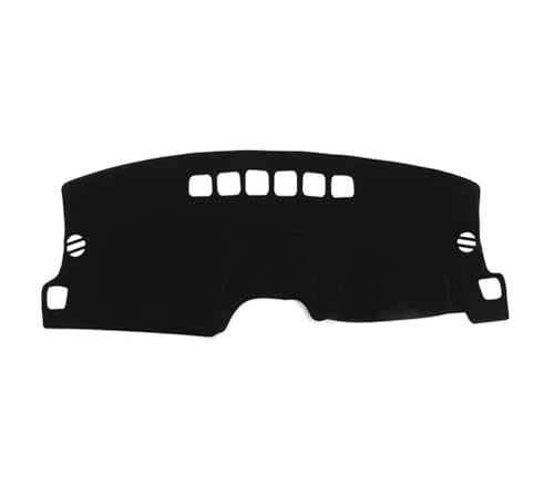 SRQORT Armaturenbrett-Abdeckmatte Für Jeep Für Compass 2007-2017 Auto Dashboard Abdeckung Matte Dash Sonnenschutzdach Teppich Zubehör Dashboard Cover Pad(Black(Black Edge) RHD) von SRQORT