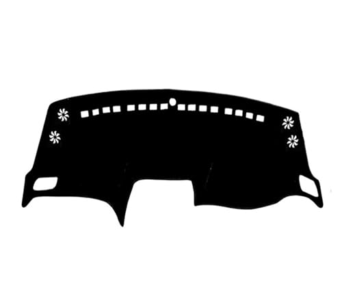 SRQORT Armaturenbrett-Abdeckmatte Für Jeep Für Renegade 2014-2019 Armaturenbrett-Abdeckung Matte Pad Anti-UV-Instrument Schützen Teppich Innenzubehör Dashboard Cover Pad(Black(Black Edge) RHD) von SRQORT