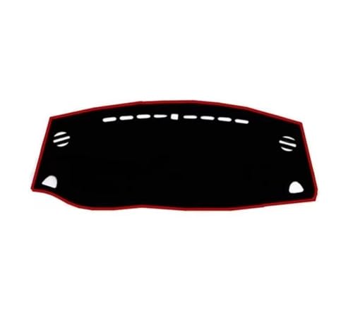 SRQORT Armaturenbrett-Abdeckmatte Für KIA Für Carens RP 2013-2019 Zubehör Dashboard Abdeckung Matte Pad Innen Instrument Sonnenschirm Teppich Dashboard Cover Pad(Black(Red Edge) LHD) von SRQORT