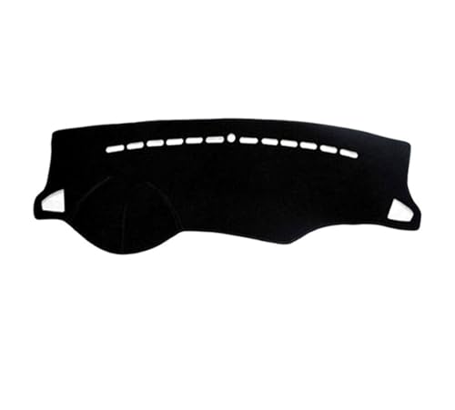 SRQORT Armaturenbrett-Abdeckmatte Für Kia Für Rio Für Pride Rio5 2005-2011 Armaturenbrett-Abdeckungsmatte Anti-UV-Sonnenschutz-Teppich-Teppich-Zubehör Dashboard Cover Pad(Black(Black Edge) LHD) von SRQORT