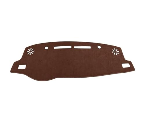 SRQORT Armaturenbrett-Abdeckmatte Für Toyota Für Yaris Ativ 2019-2023 Abdeckung Armaturenbrett Matte Sonnenschutz rutschfeste Pad Zubehör Dashboard Cover Pad(B LHD Brown) von SRQORT
