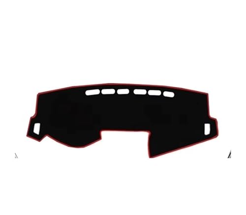 SRQORT Armaturenbrett-Abdeckmatte Für Toyota Für Yaris Für Vios XP150 2014-2019 Dashmat Sonnenschirm Schützen Teppich Kissen Dashboard Abdeckung Matte Pad Dashboard Cover Pad(Black(Red Edge) LHD) von SRQORT