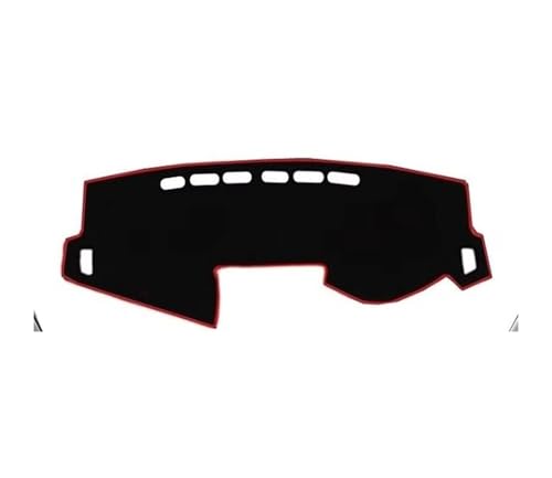 SRQORT Armaturenbrett-Abdeckmatte Für Toyota Für Yaris Für Vios XP150 2014-2019 Dashmat Sonnenschirm Schützen Teppich Kissen Dashboard Abdeckung Matte Pad Dashboard Cover Pad(Black(Red Edge) RHD) von SRQORT