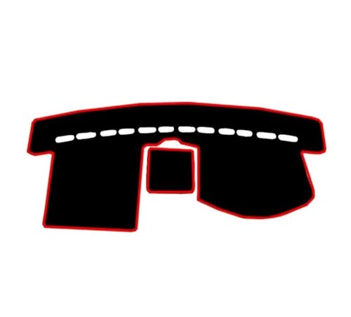 SRQORT Armaturenbrett-Abdeckmatte Für VW Für Touran 2003-2016 Auto Styling Dashboard Abdeckung Matte Pad Anti-Uv Dashmat Dash Sonnenschutzdach Teppich Dashboard Cover Pad(Black(Red Edge) LHD) von SRQORT