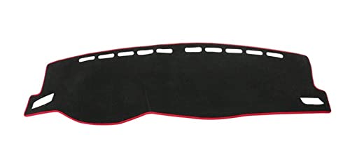 SRQORT Dashboard Cover Auto Dashboard Abdeckung Matte Pad Instrument Plattform Teppich Für VW Für T-ROC Für T ROC Für TROC 2018 2019 2020 2021 2022 Armaturenbrettabdeckung(Red Side,LHD) von SRQORT