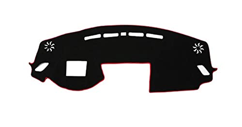 SRQORT Dashboard Cover Auto Dashboard Vermeiden Licht Pad Instrument Plattform Schreibtisch Abdeckung Matte Teppiche Für Eclipse Für Kreuz 2017 2018 2019 Armaturenbrettabdeckung(LHD Red) von SRQORT