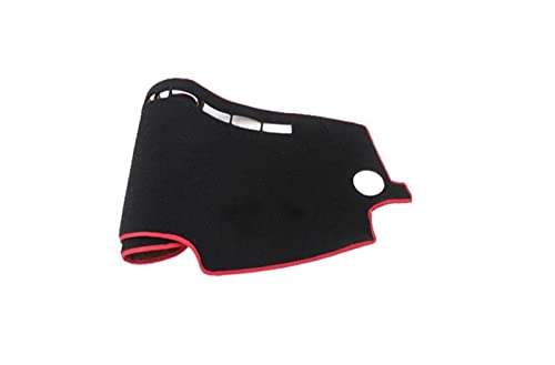 SRQORT Dashboard Cover Auto Dashboard Vermeiden Licht Pad Instrument Plattform Schreibtisch Abdeckung Matte Teppiche Trim Für Kia Für Rio 4 Für K2 2017-2020 Armaturenbrettabdeckung(Red Side,LHD) von SRQORT