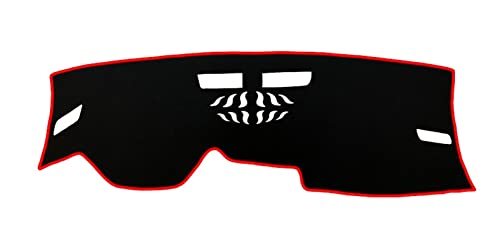 SRQORT Dashboard Cover Dashboard Vermeiden Licht Pad Instrument Plattform Schreibtisch Abdeckung Matte Für VW Für Golf 8 Für MK8 2020 2021 2022 2023 Armaturenbrettabdeckung(Red Side,LHD) von SRQORT
