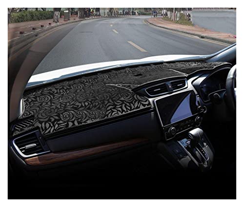 SRQORT Dashboard Cover Für CRV Für CR-V 2017 2018 2019 2020 2021 Auto Dashboard Abdeckung Instrument Panel Matte Sonnenschutz Teppich Pad Armaturenbrettabdeckung(RHD Flannel Rose) von SRQORT