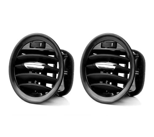 SRQORT Lüftungsgitter Für Opel ADAM Für Corsa D MK3 2007 2008 2009 2010 2011-2015 Air Vent Outlet Teile 13417363 2201099 Dashboard A/C Air Vent Grille Luftauslassgitter(2pc Chrome Black) von SRQORT